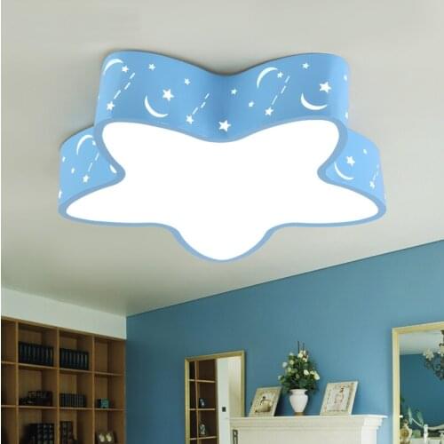 Star shape 40/50CM LED metal acrylic ceiling light boy or girl cartoon lamp for Children room bedroom living room dinning room