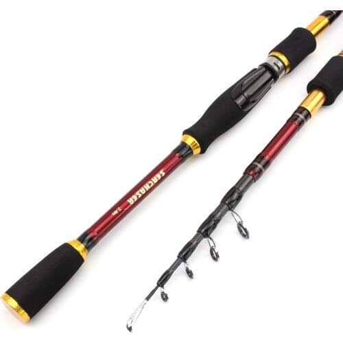 1.8m 2.1m 2.4m 2.7m Telescopic Fishing Rod Ultralight Weight Spinning Casting Fishing Rod Carbon Fiber Fishing Rod Pikes fish