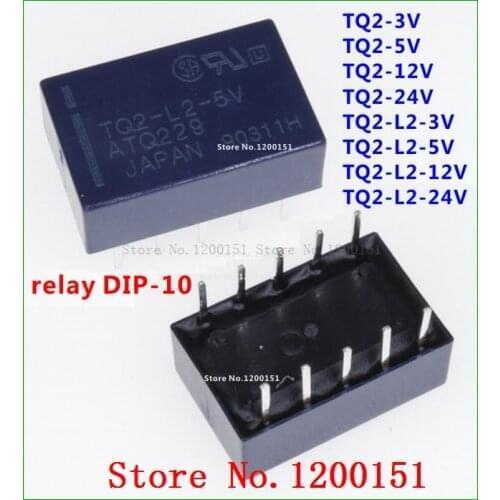 TQ2-L2-3V TQ2-L2-5V TQ2-L2-12V TQ2-L2-24V TQ2-3V TQ2-5V TQ2-12V TQ2-24V 1a relay dip-10