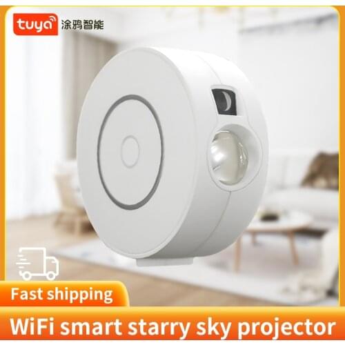 Tuya Smart Star Projector WiFi Laser Starry Sky Projector Waving Night Light Led Colorful APP Wireless Control Alexa Compatible
