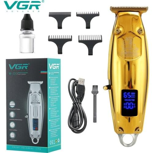VGR Professional Hair Clipper Barber Hair Trimmer Clipper Men Cordless Carving Haircut Machine Electric Beard Trimer Waterproof