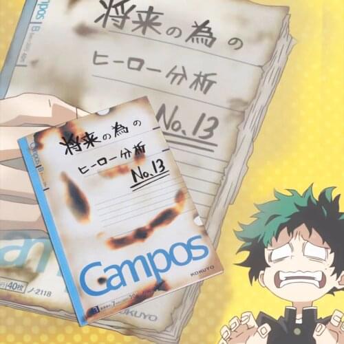 Japan Anime Cos My Hero Academia Deku All Might Props Notebook Students Gift