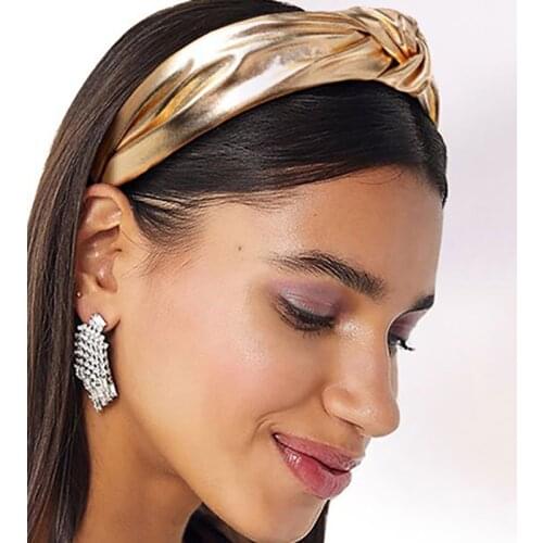 ZHINI 2020 Women Solid Headband Turban Elastic Headwear Fashion Luxury Wide Top Knot Hair Bands Female Hair Accessories Jewelry