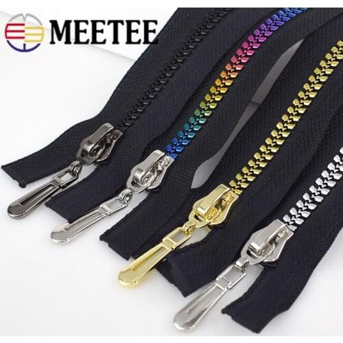 1/2pcs 8# New Open-end Resin Zipper For Sewing Jackets Coat Down Zippers Zip for Sewing DIY Garment Accessories
