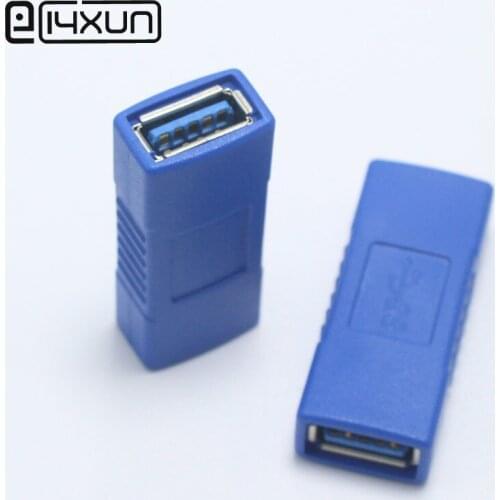 1pcs USB 3.0 Type A Female to Female DC Power Plug Jack High Speed AF Adapter Connector Blue Extension Cord Socket