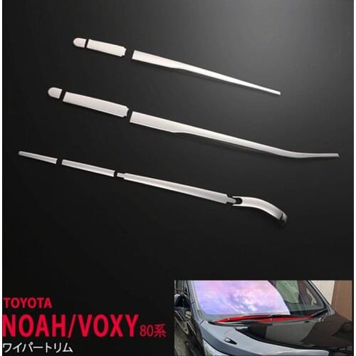 10pcs Car Chrome Accessories for Toyota Noah/voxy 80 SUS304 Auto Rain Trim Cover Exterior Automobiles