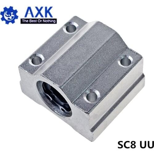 10pcs/lot SC8UU SCS8UU 8mm Linear Ball Bearing Block CNC Router with LM8UU Bush Pillow Block Linear Shaft CNC 3D printer parts