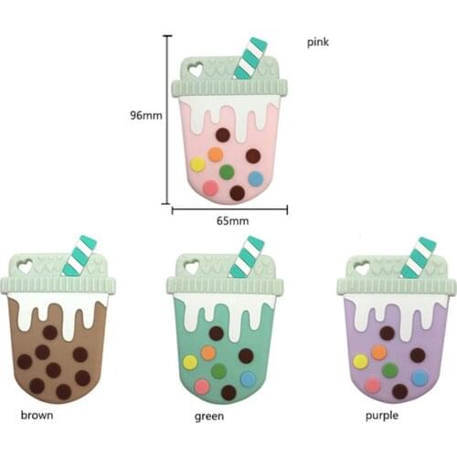 10pcs Baby Pacifier Chain Silicone Chews Teething Chain Ice Cream Teether Soother Holder Teether Bracelet Necklace Pacifier Clip