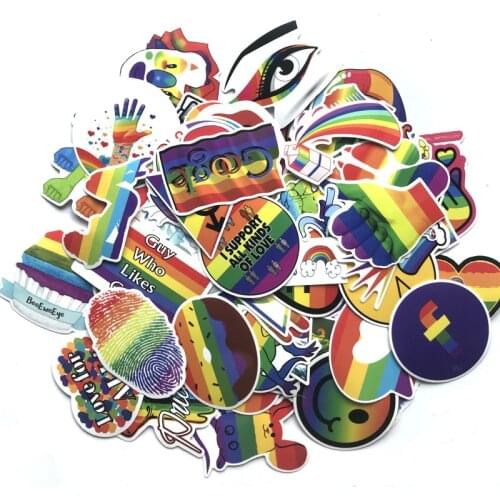 100Pcs/lot Rainbow Graffiti Stickers Decal For Children to Laptop Suitcase Guitar Fridge Bicycle Car Sticker Pegatina