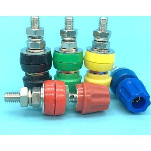 100 PCS Binding Post colors M6*52 copper 4mm Banana Socket terminal 50A TO 4MM Banana Plug Jack Test probe Connector