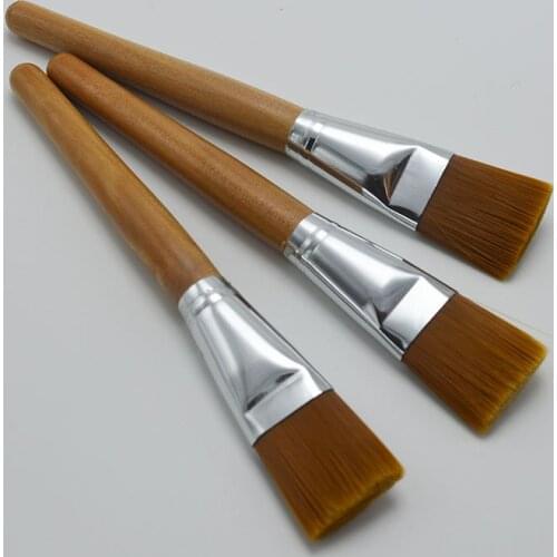 3pcs/set short rod brown nylon hair watercolor Acrylic brush pen art supplies oil painting brush children DIY drawing material