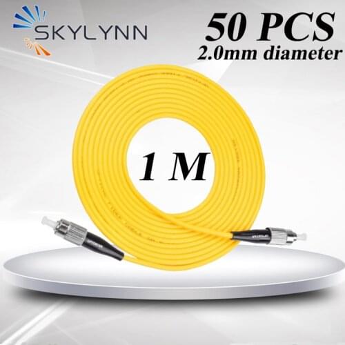 50 PCS FC/UPC-FC/UPC 1 Meter SM G652D/G657A1/G657A2 2.0mm Diameter Fiber Optic Patch Cord With LSZH Jacket For Data Center