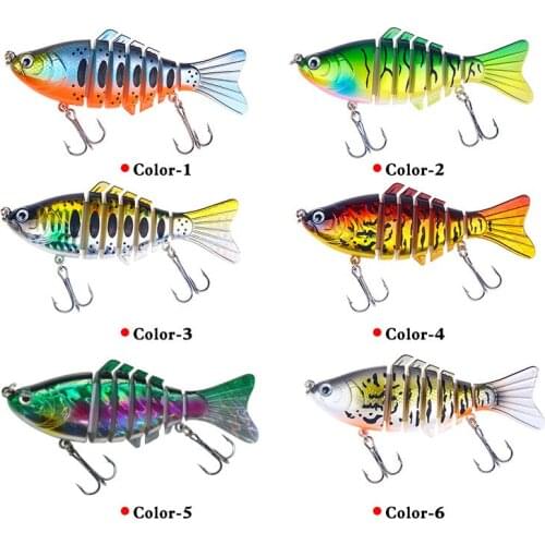 6Pcs Multi Sections Fishing Lure 10cm /15.6g Jointed Swimbait Crankbait Artificial Hard Bait Wobblers Pesca Fishing Tackle