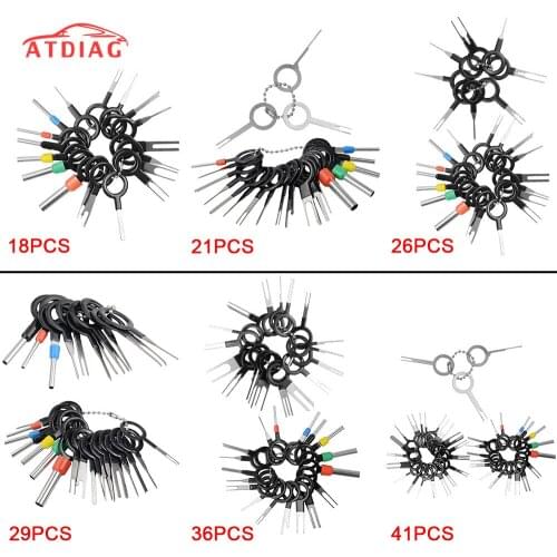 8/18/38/41/26/36pcs Car Terminal Removal Electrical Wiring Crimp Connector Pin Extractor Kit Car Electrico Repair Hand Tools