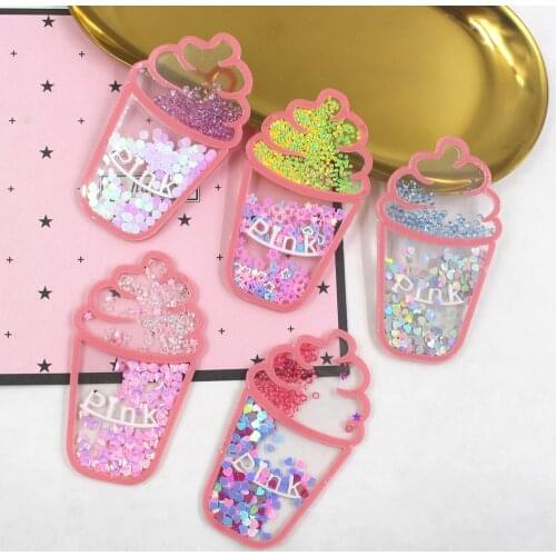 20138,1 pcs DIY Jewelry Accessories Quicksand Ice cream drink cup Suitable for Epoxy Phone Case Notebook Bag Accessories