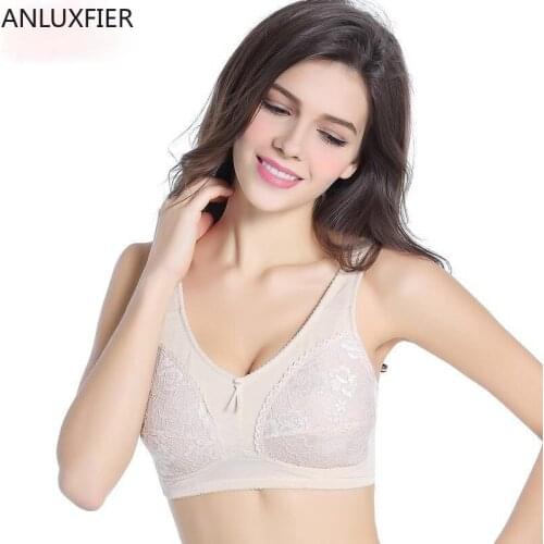 X9042 Mastectomy Bra Type Rimless Underwear Gathered Seamless Sexy Bra for Silicone Breast Forms Prosthesis Fake Boobs