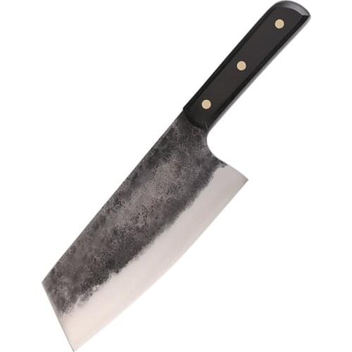 DENGJIA 5Cr15Mov Blade Carbon Steel Slicer 60 Degree Angle Knife Tip Chinese Vegetable Knife