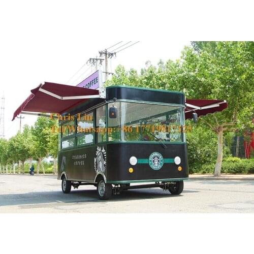 3.5m length electric food cart for fruit & vegetable, electric food truck for sale