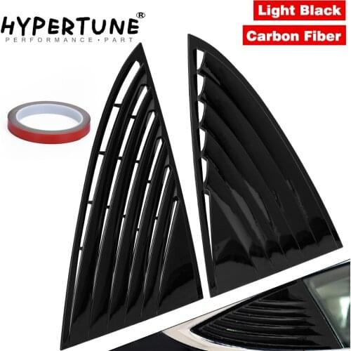 Hypertune - Rear Quarter Window Louver Sun Shade Spoiler Panel Carbon fiber ABS 2pcs Shutter Cover Trim For Tesla Model 3 WSS06
