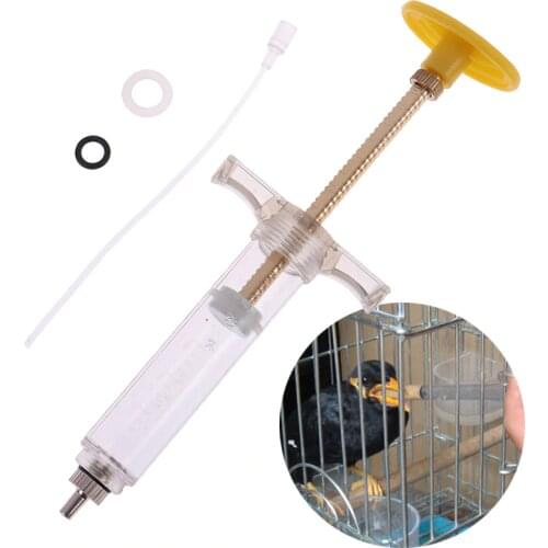 Adjustable Baby Bird Feeder With Gavage Tube Parrot Feeding Syringe Hand-Raised Breast Feeding Medicine Bird Supplies 10/20 ML