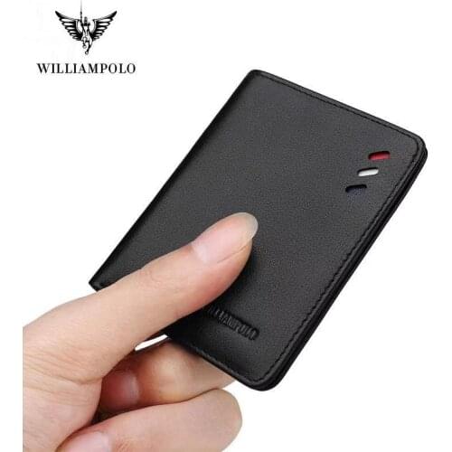 Genuine Leather 100% wallet men Small Mini Ultra-thin Compact wallet Handmade wallet Cowhide Card Holder Short Design purse New