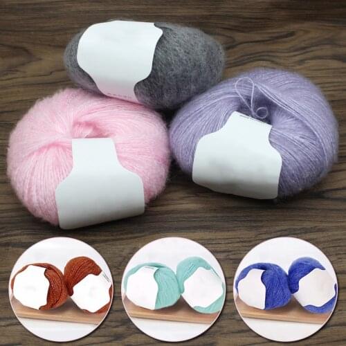 25G/Ball Mohair Yarn Crochet Baby Wool Thread Handmade DIY For Sweater Scarf Shawl Crochet Handmade Skin-Friendly 1 Roll