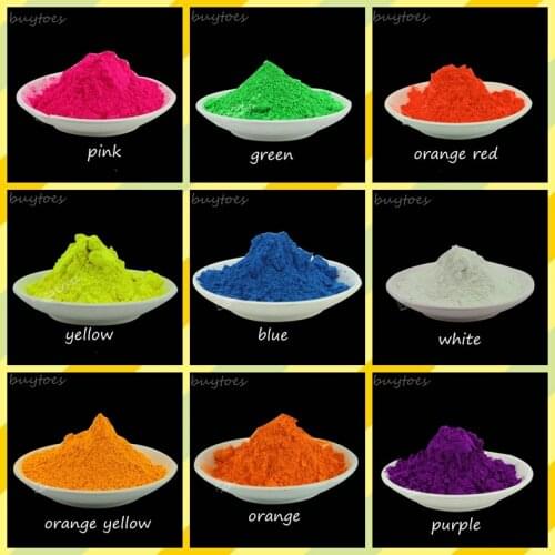NEON Color Fluorescent Powder phosphor Pigment for Paint Printing Soap Neon powder Nail Art Polish,10g/lot,just onbe color