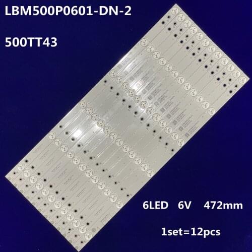 New 12pcs/set LED Backlight Strips for E50-C1 D50U-D1 D50-D1 500TT43 V3 V4 EVTLBM500P0601-DN-2