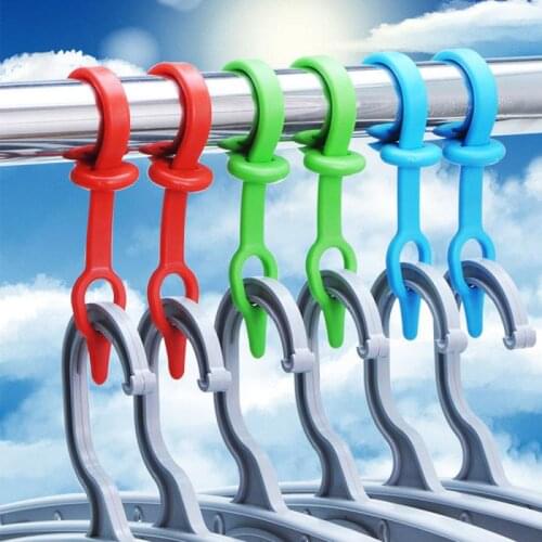 New Multifunctional Windproof Hanger Buckle Fixed Buckle Coat Hanger Hooks Clothes Drying Rack Non-Slip Fixer Buckle For Hanger