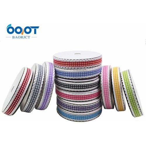 OOOT BAORJCT L-20401-221,16mm,5yards geometric Solid color ripple lattice bow-knot grosgrain Ribbons,bow cap DIY decorations