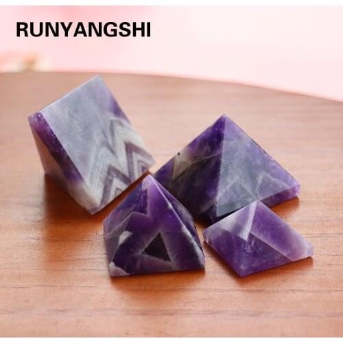 Natural Dream Amethyst Healing Crystal quartz crystal pyramid point Energy Home Decor Handmade Crafts Of Gem Stone