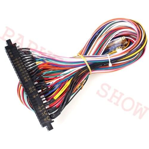 28pin Jamma Harness with 5 ,6 action button wires arcade game Jamma buttons wires for sanwa joystick arcade game machine cabinet