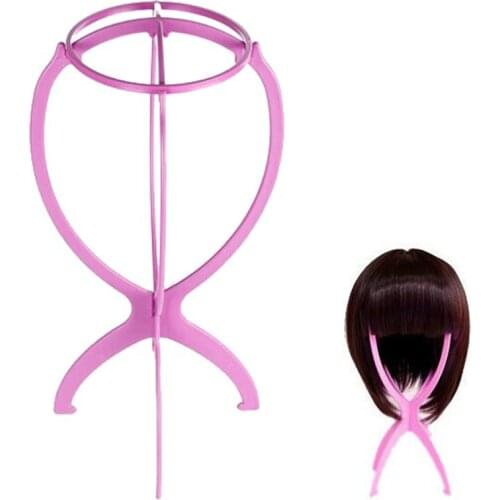 1PC Ajustable Wig Stands Plastic Hat Display Wig Head Holders Portable Folding Stand for Hair Salon Styling Accessories