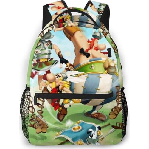 Asterix Obelix Backpack for Girls Boys Travel RucksackBackpacks for Teenage school bag