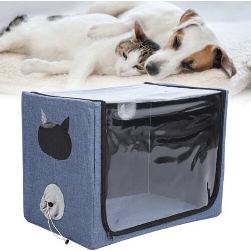 Pet Carrier Pet Dog Cat Animal Cage Foldable Atomization Box for Cough Breathing Respiratory Pet Doctor Sickness Accessories