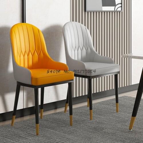 Dining chair home Nordic light luxury dining table chair backrest modern minimalist restaurant small stool net red nail makeup