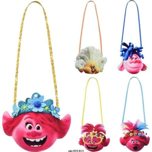 Spring New Cute Trolls2 Messenger Bag Women Mobile Phone Bag Girls Small Shoulder Bag For Party