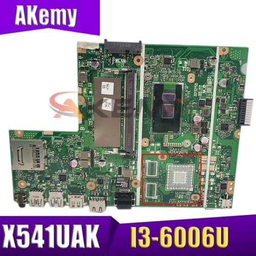 X541UVK original mainboard for ASUS X541UJ X541UV X541U X541UAK with I3-6006U Laptop motherboard 100% fully tested
