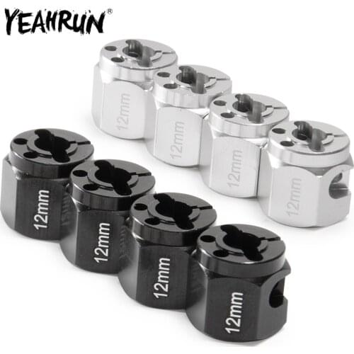 YEAHRUN 12mm Hexagon Adapter Wheels Hubs Mount Combine for Traxxas TRX-4 Axial SCX10 1/10 RC Crawler Car Accessories