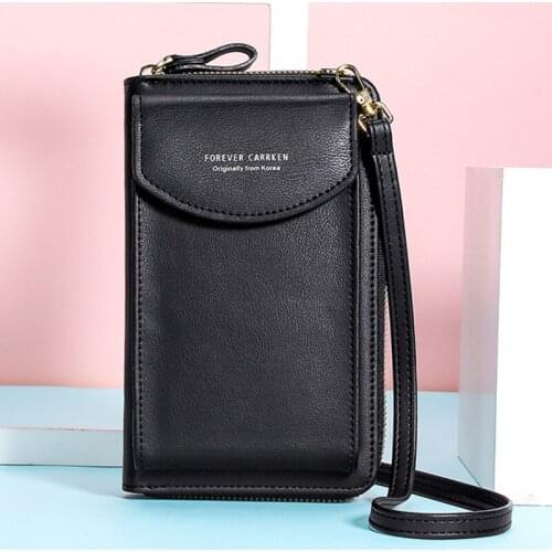 2021 Retro Women Wallet Ladies Double-Layer Coin Purse Card Holder New Tide Single Shoulder Crossbody Card Bags Mobile Phone Bag