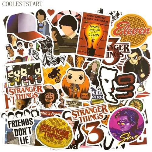 10/50Pcs/Set Stranger Things Tv Show Movie Stickers For DIY Luggage Phone Laptop Graffiti Stickers Vinly Waterproof DIY Decals