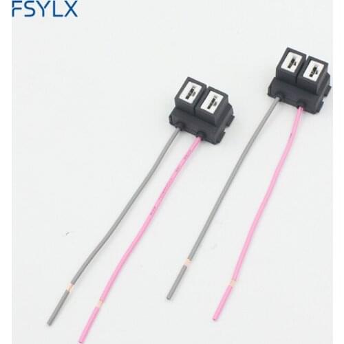FSYLX 10PC H7 Ceramic Socket H7 LED Headlight fog lamps Connector adaptor Wiring Harness Car LED Ceramic H7 Socket bulb holder