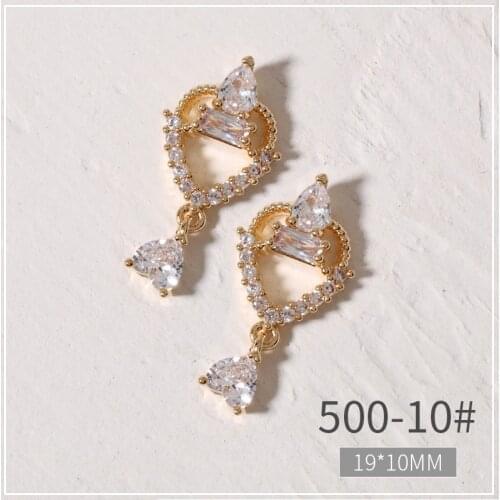 10pcs/lot Luxury Tassel Pendant zircon crystals rhinestones nail art decorations jewelry nails accessories decor charms supplies