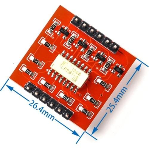 10PCS/LOT TLP281 4 CH 4-Channel Opto-isolator IC Module For Arduino Expansion Board High And Low Level Optocoupler Isolation