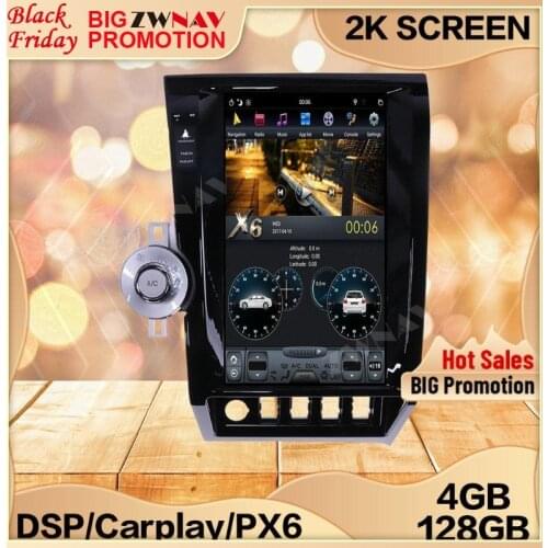 128G Tesla Screen For 2007 2008 2009 2010 2011 2012 2013 Toyota Tundra Sequoia Android 9 Head Unit Player GPS Audio Radio Stereo