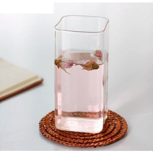 2pcs Heat-resistant 350ml Glass Coffee Cup Water Cup Teacup for home office bar teahouse tearoom coffee shop bar