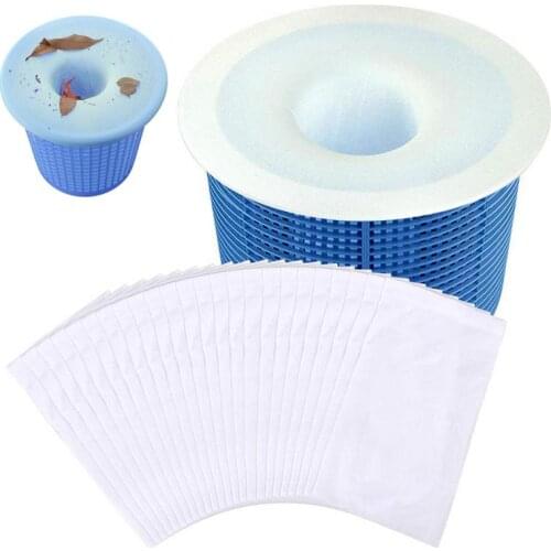 5 Pcs Swimming Pool Filter Socks Filter Storage Pool Skimmer Socks Nylon For Baskets Skimmers White Pool Accessories piscina