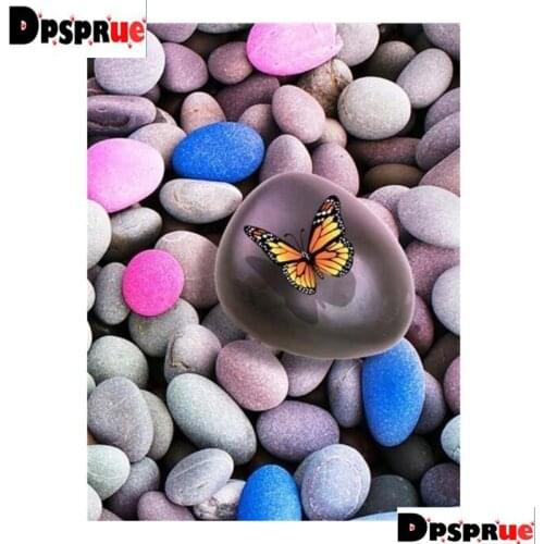 Dpsprue Full Square/Round Diamond Painting Cross Stitch Diamond 3D Embroidery Stone Butterfly DIY 5D Moasic Home Decor Gift K71