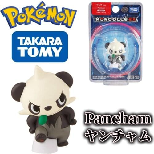 TOMY EX Asia-28 Pokemon Figures Kawaii Pancham Toys High-Quality Exquisite Appearance Perfectly Reproduce Anime Collection Gifts