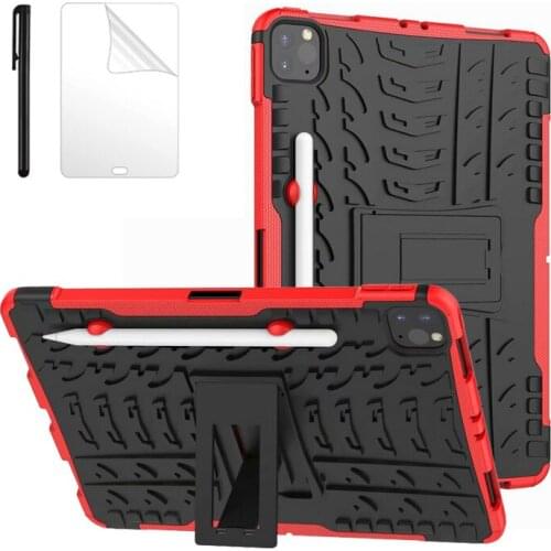 Hybrid Case for Apple iPad pro 11 2018 2020 TPU+PC Stand Bracket Tablet Case Cover Shockproof Armor Anti-knock Shell + FilmPen